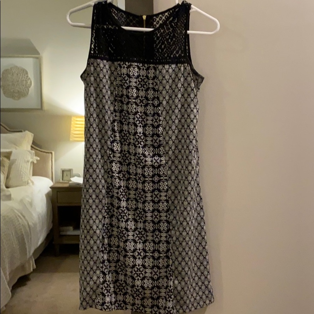 Black patterned dress!